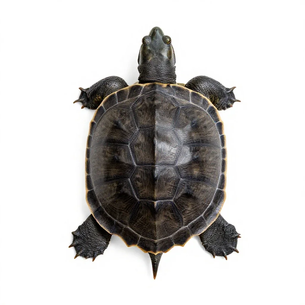 Spiny softshell isolated on a white background