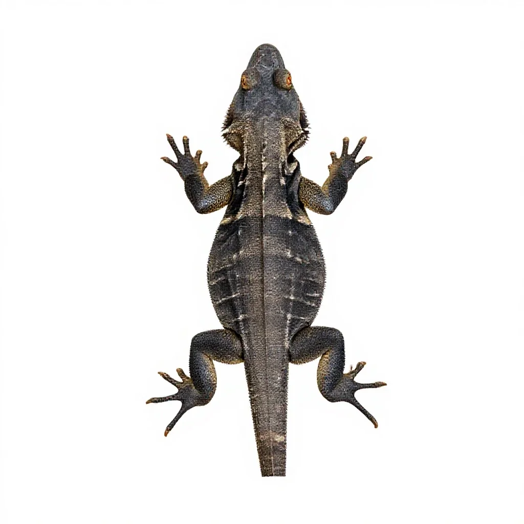 Teiid lizard isolated on a white background