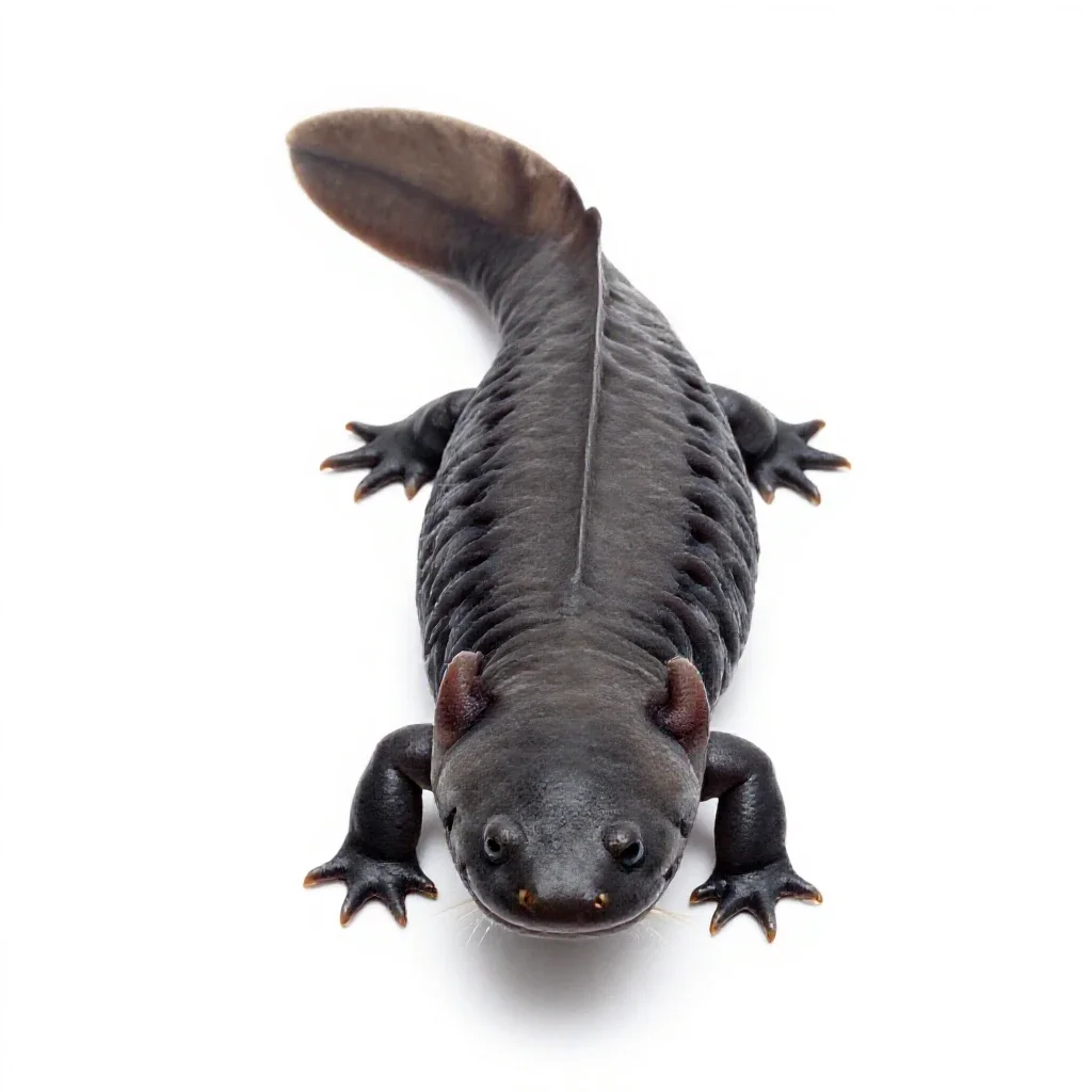 Tiger salamander isolated on a white background