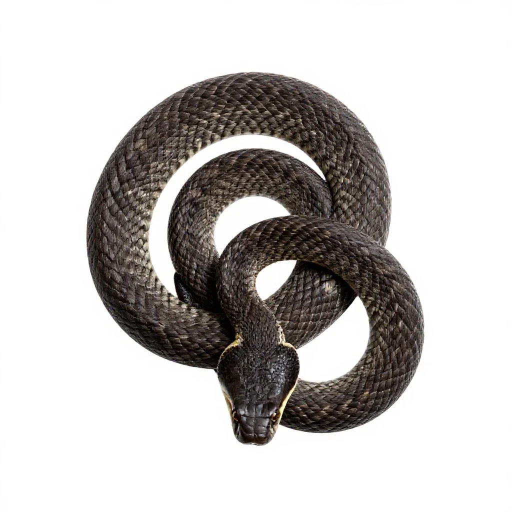 Timber rattlesnake isolated on a white background