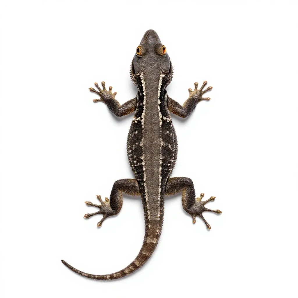 Tree lizard isolated on a white background