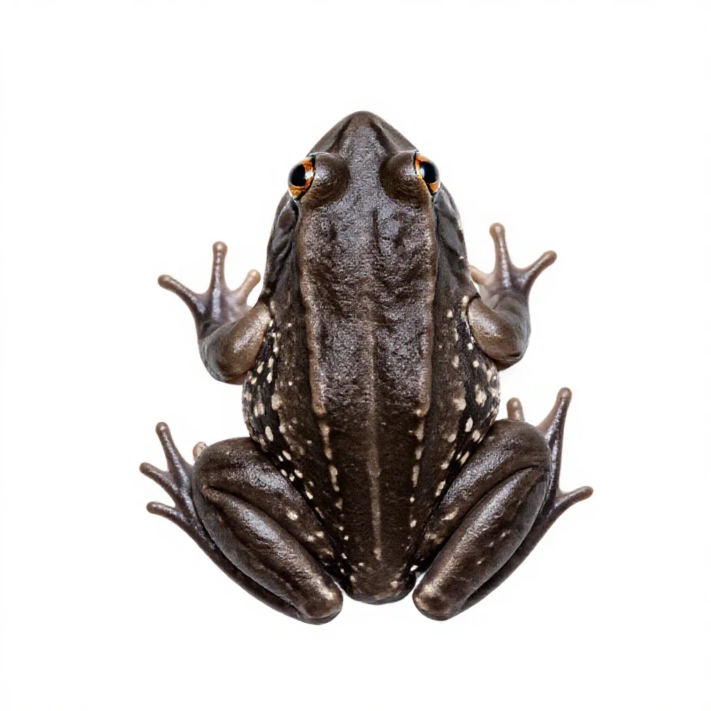 True frog isolated on a white background