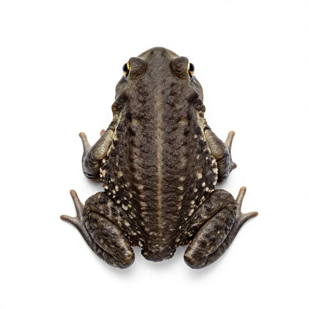True toad isolated on a white background
