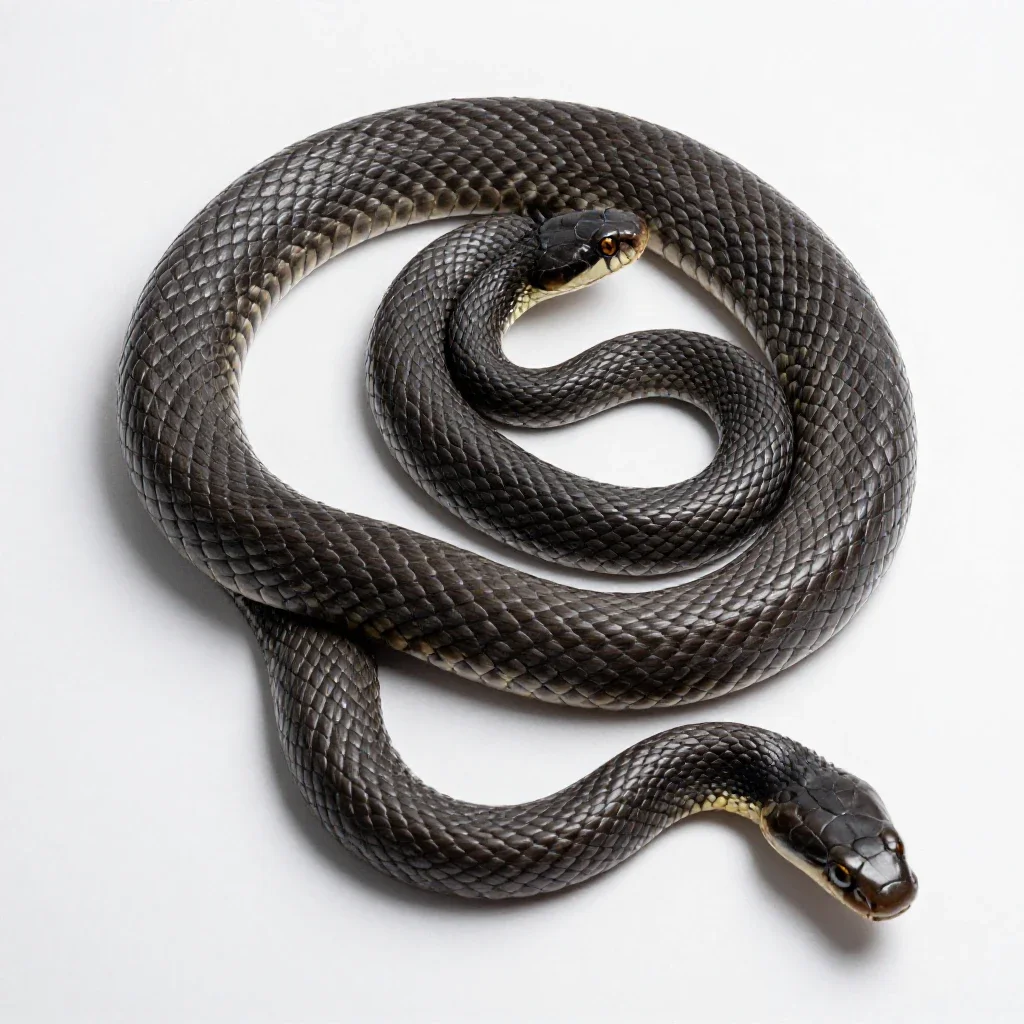 Water moccasin isolated on a white background