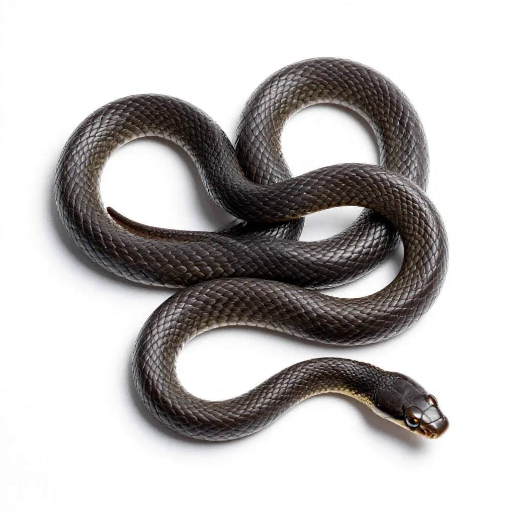 Water snake isolated on a white background