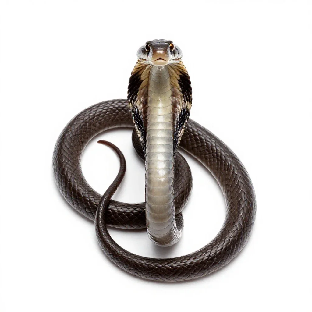 Western coral snake isolated on a white background