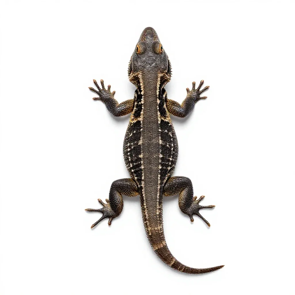 Western fence lizard isolated on a white background