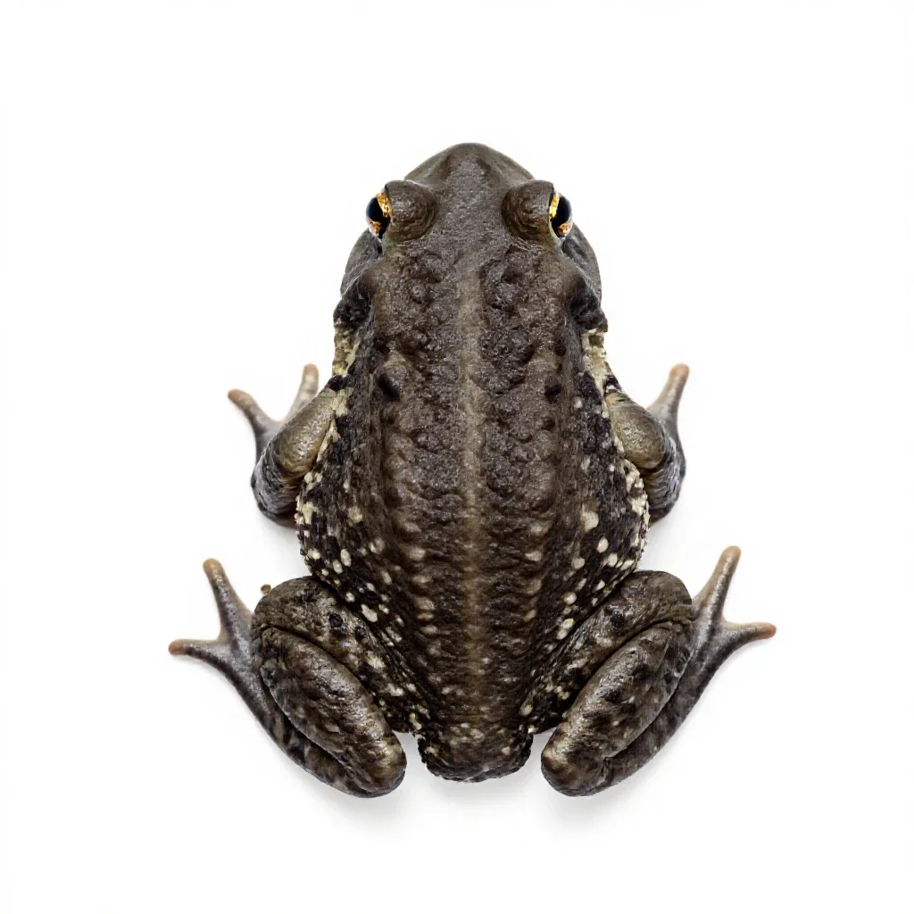 Western narrow-mouthed toad isolated on a white background