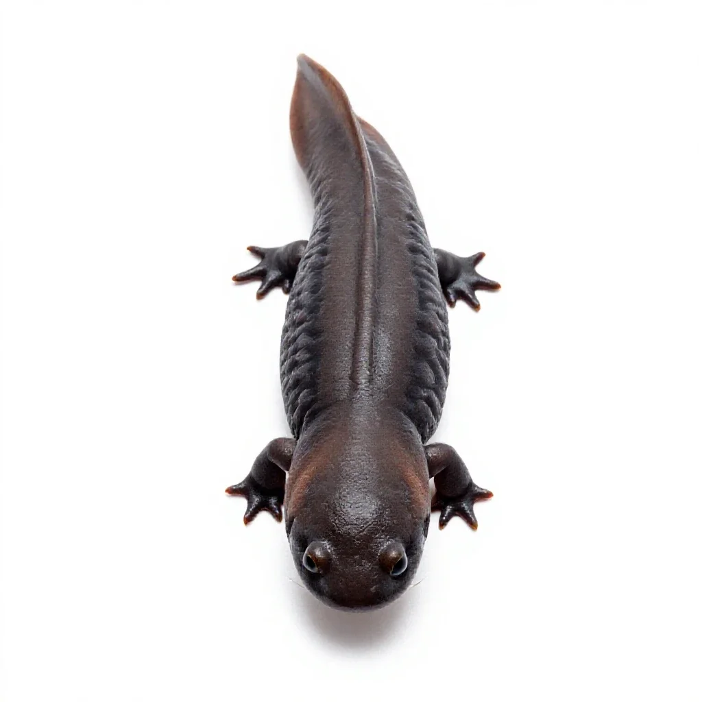 Western red-backed salamander isolated on a white background
