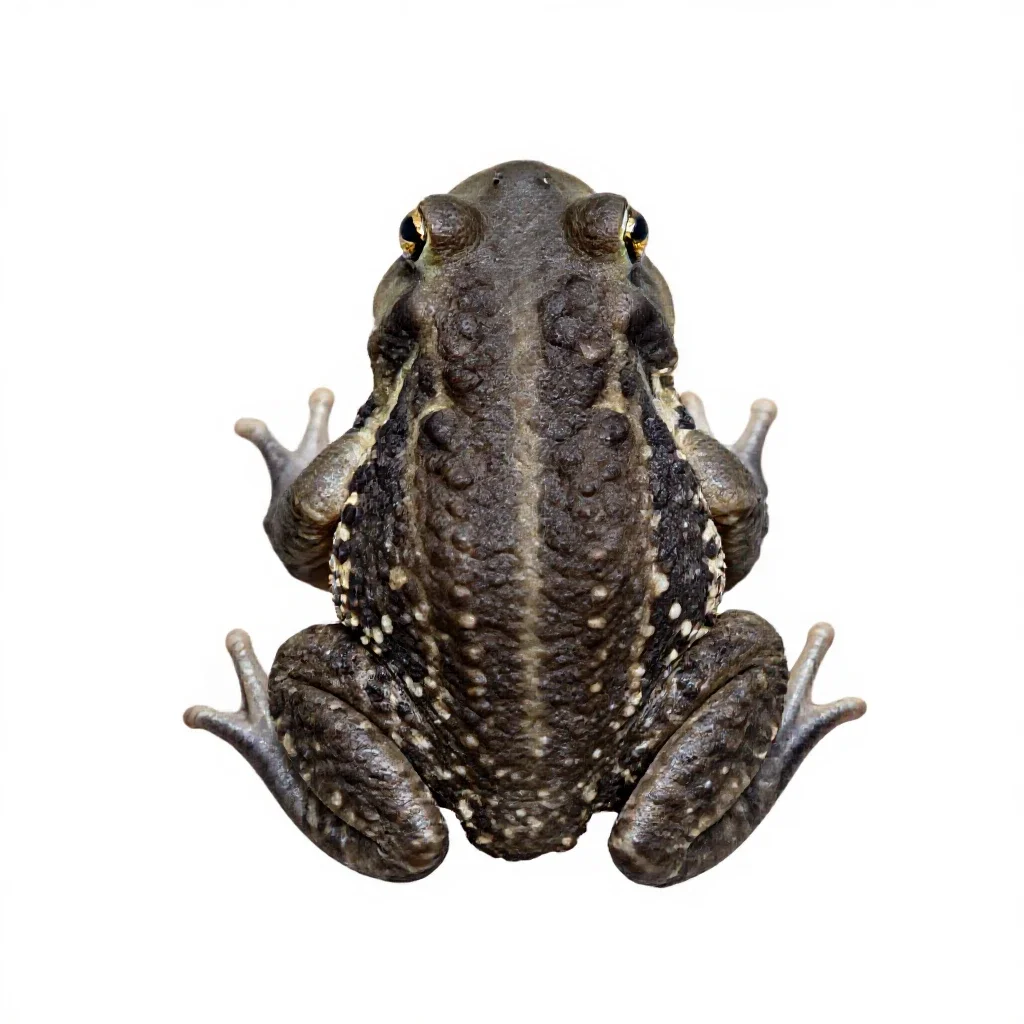 Western toad isolated on a white background