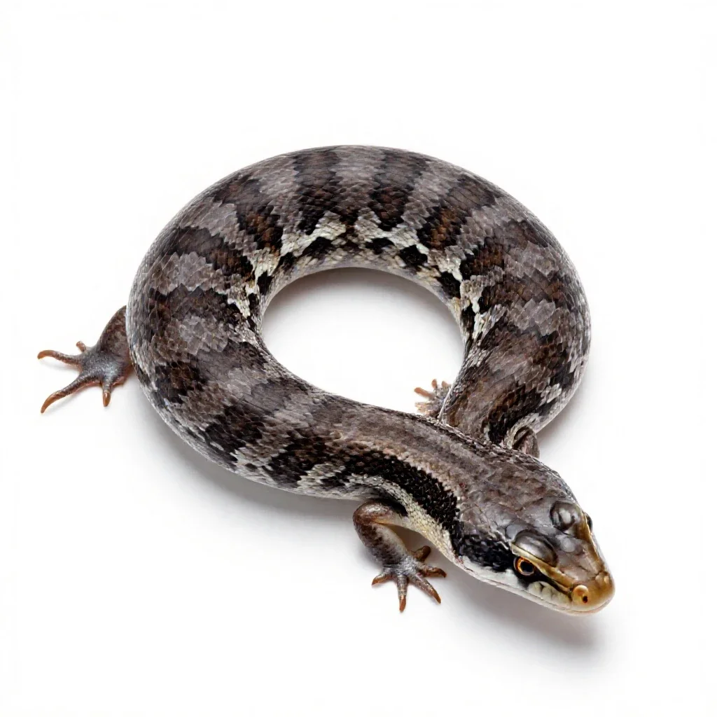 Western whiptail isolated on a white background