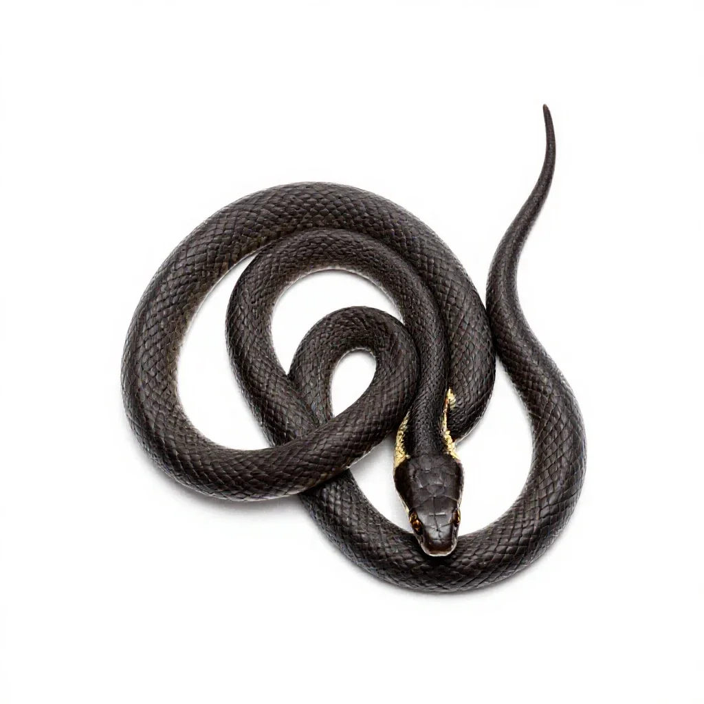 Whip-snake isolated on a white background