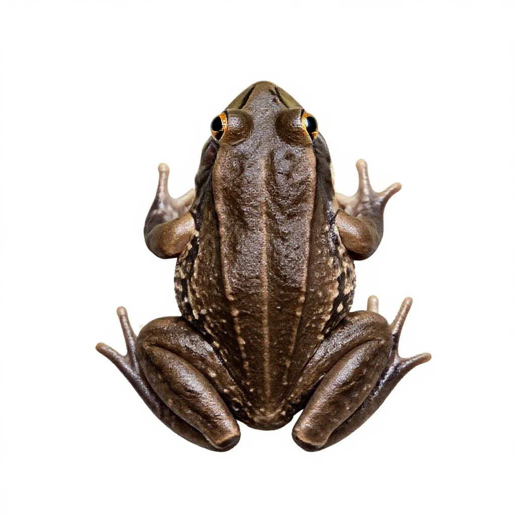 Wood-frog isolated on a white background