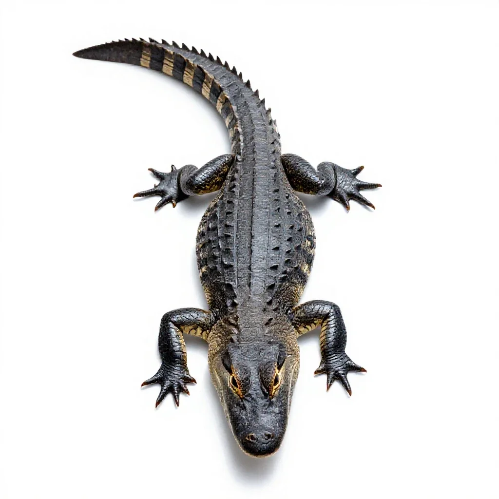 Alligator lizard isolated on a white background