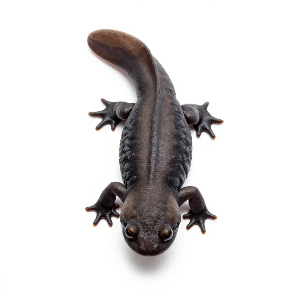 Alpine salamander isolated on a white background