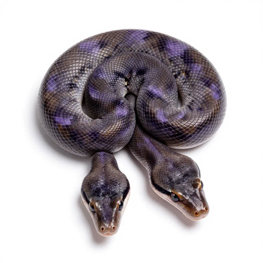 Amethystine python isolated on a white background