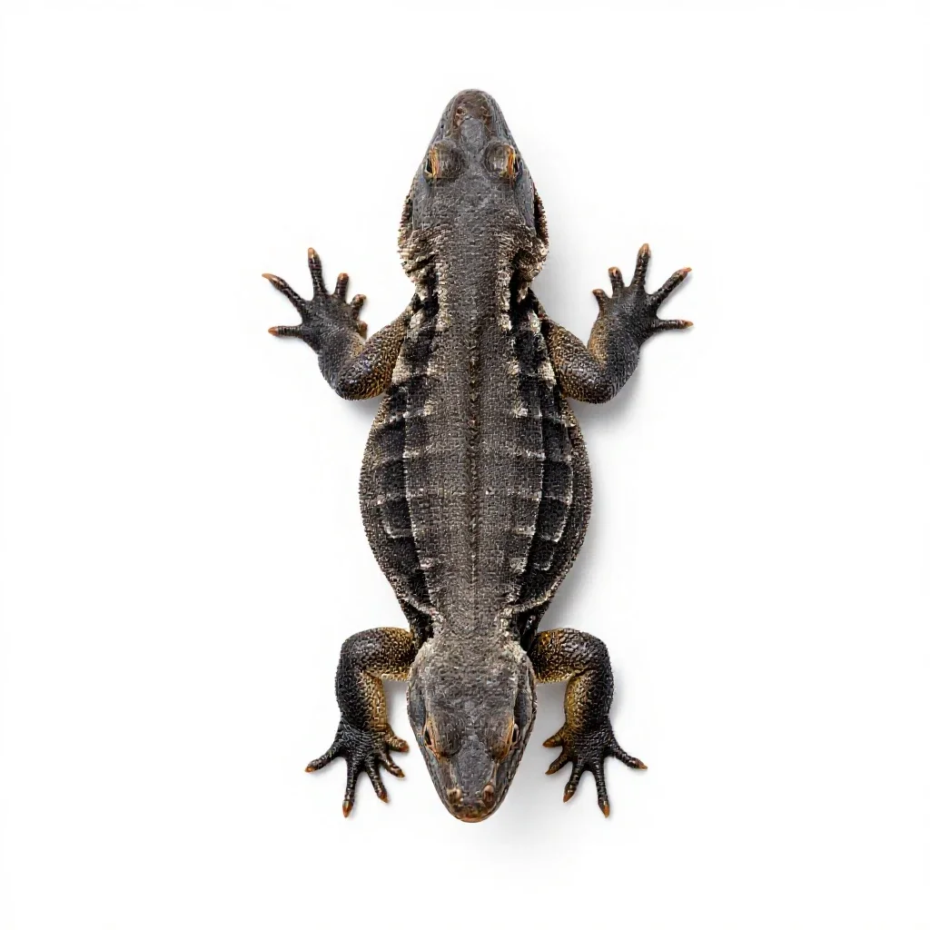 Earless lizard isolated on a white background