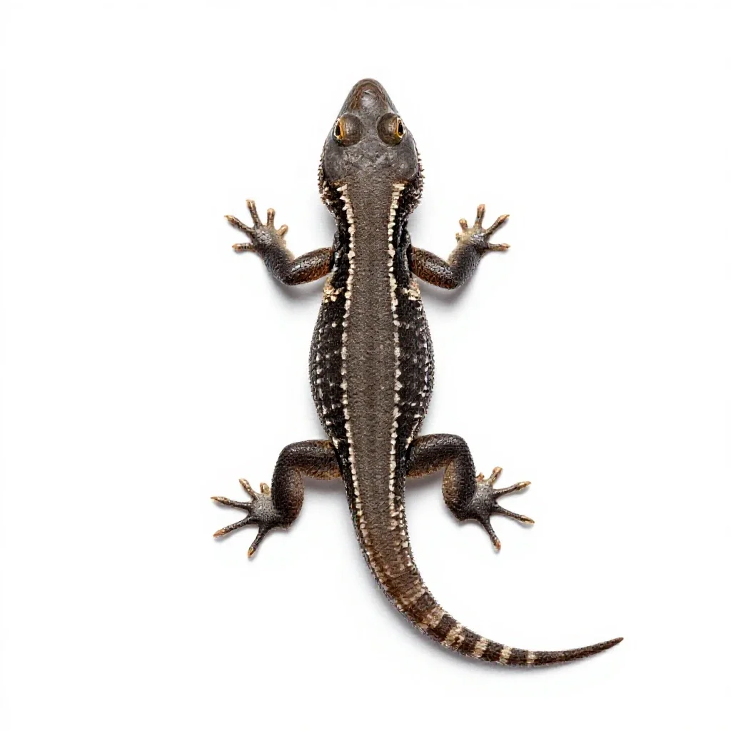 Eastern fence lizard isolated on a white background