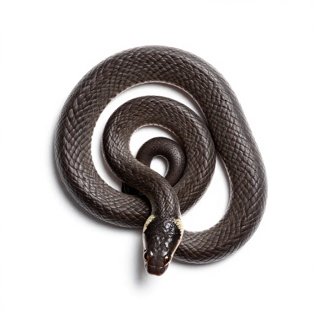 Eastern ground snake isolated on a white background