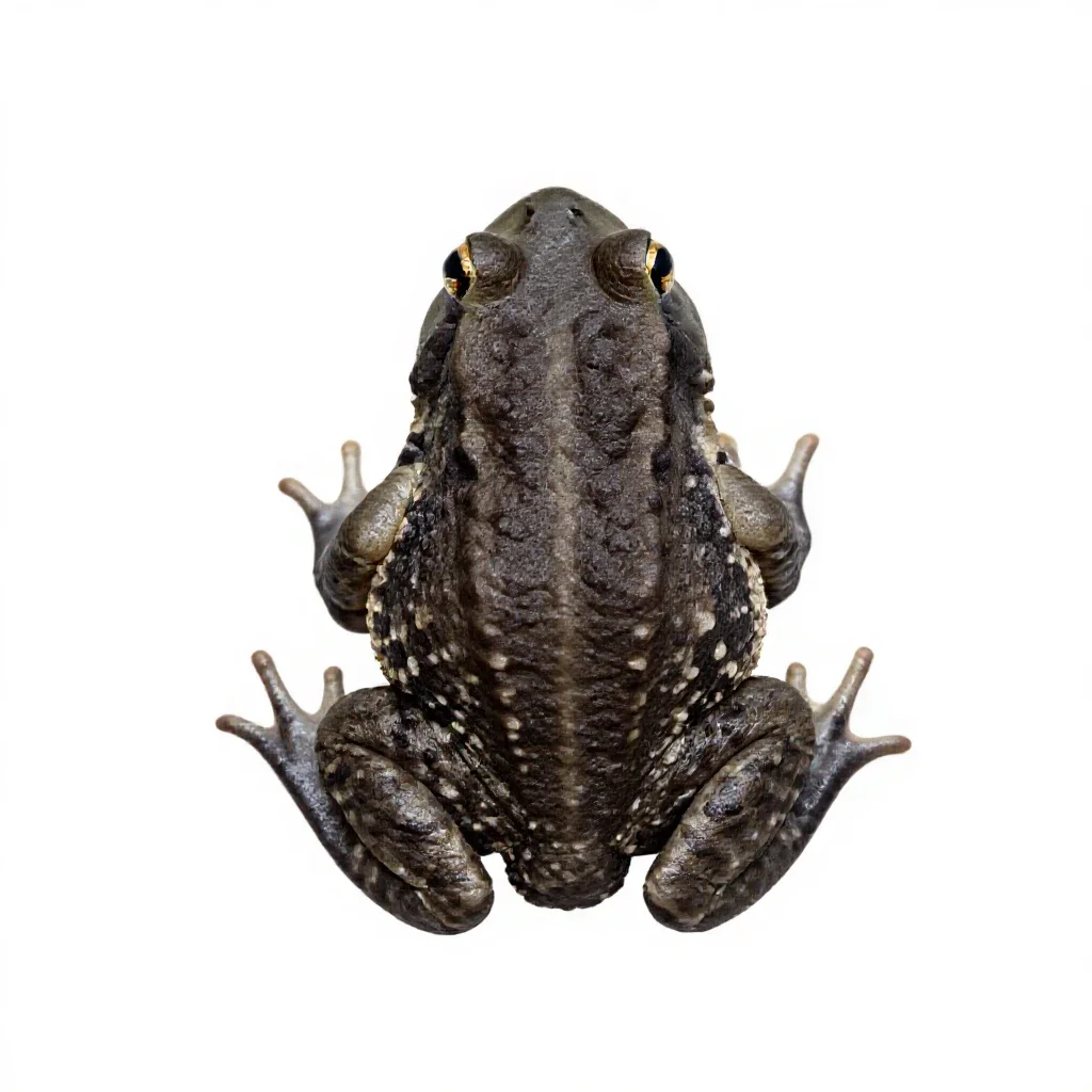 Eastern narrow-mouthed toad isolated on a white background