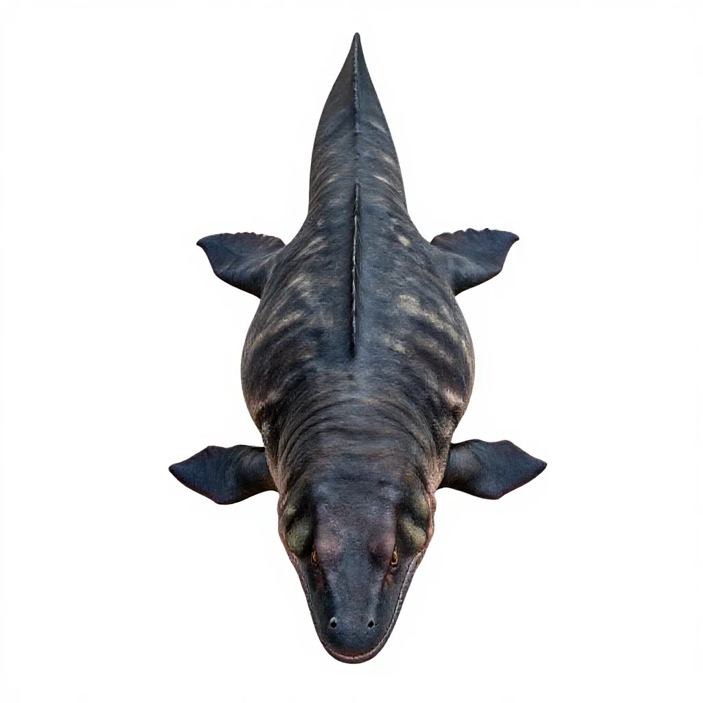 Ichthyosaurus isolated on a white background