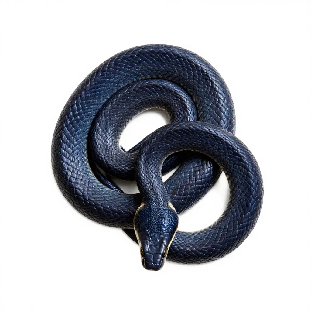 Indigo snake isolated on a white background
