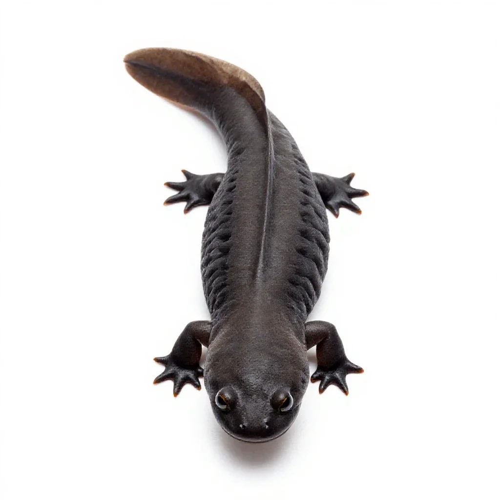Olympic salamander isolated on a white background