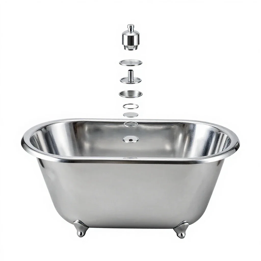 Bathtub isolated on a white background