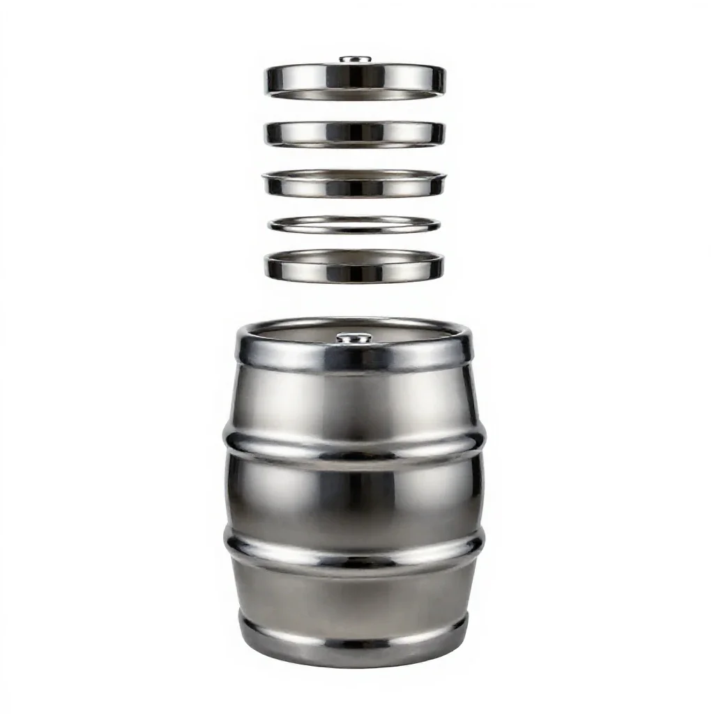 Beer barrel isolated on a white background
