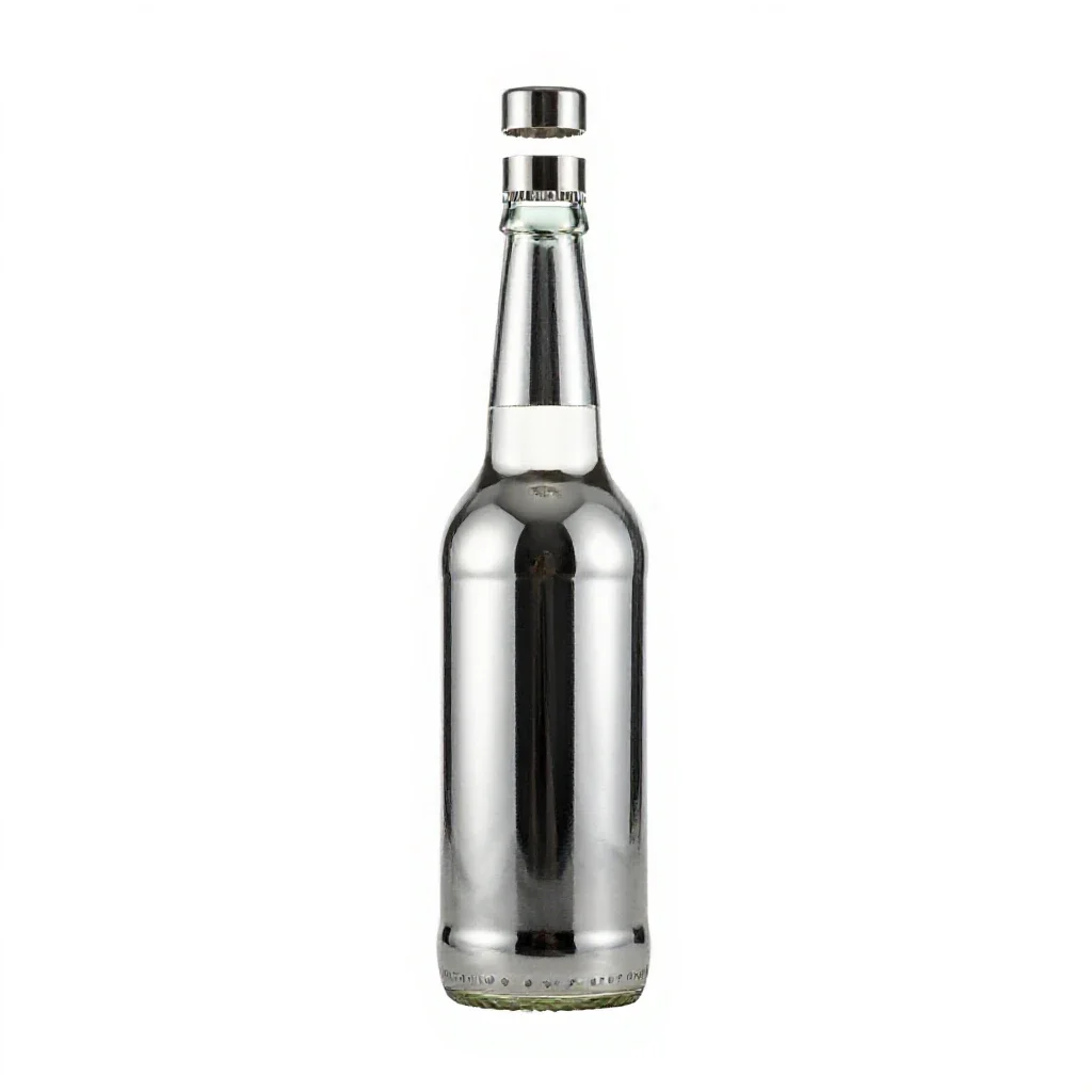 Beer bottle isolated on a white background