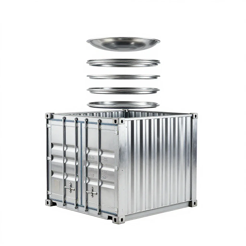 Cargo container isolated on a white background