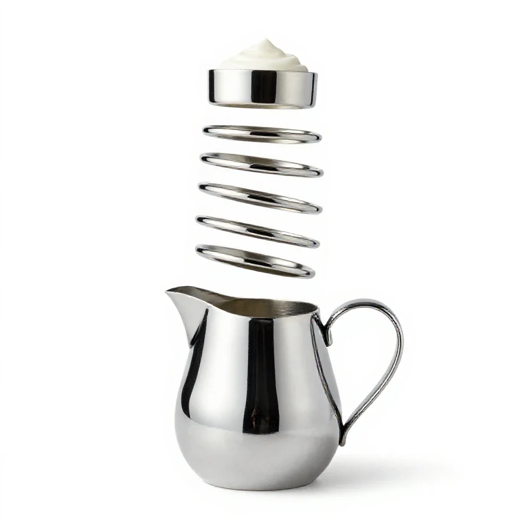 Cream pitcher isolated on a white background