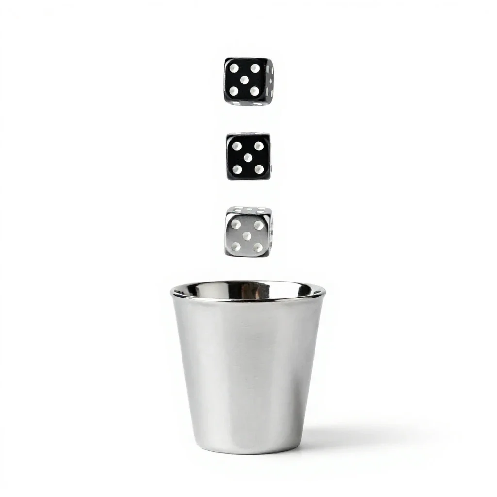 Dice cup isolated on a white background