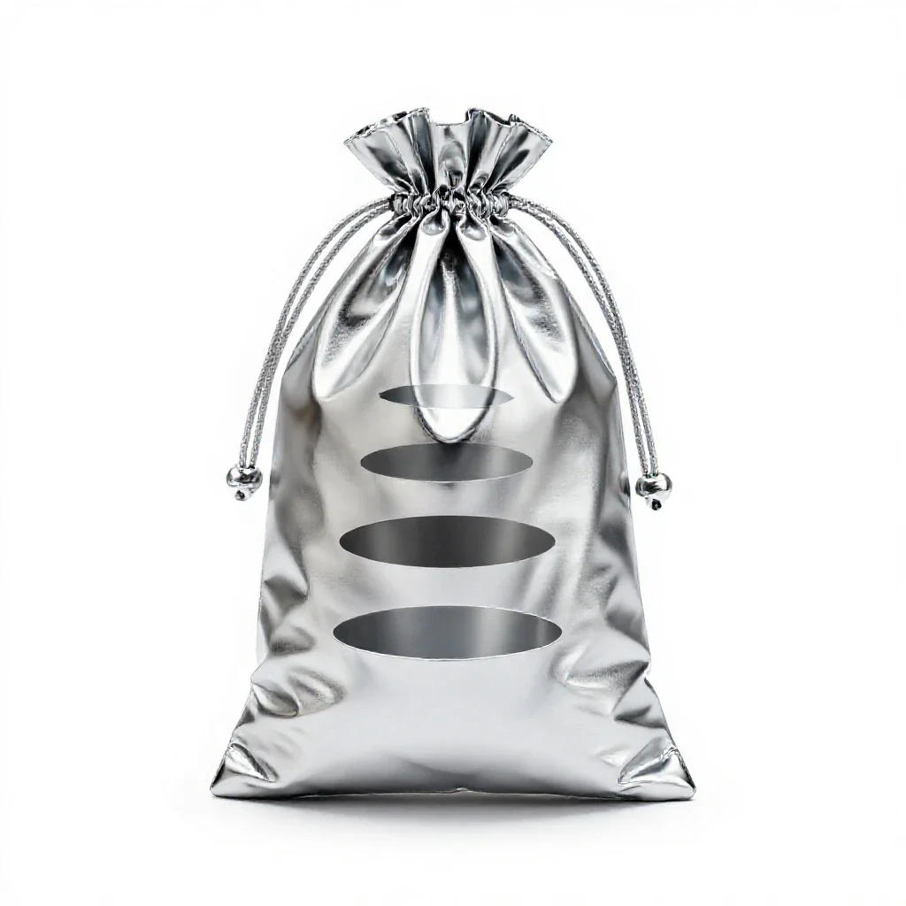 Drawstring bag isolated on a white background