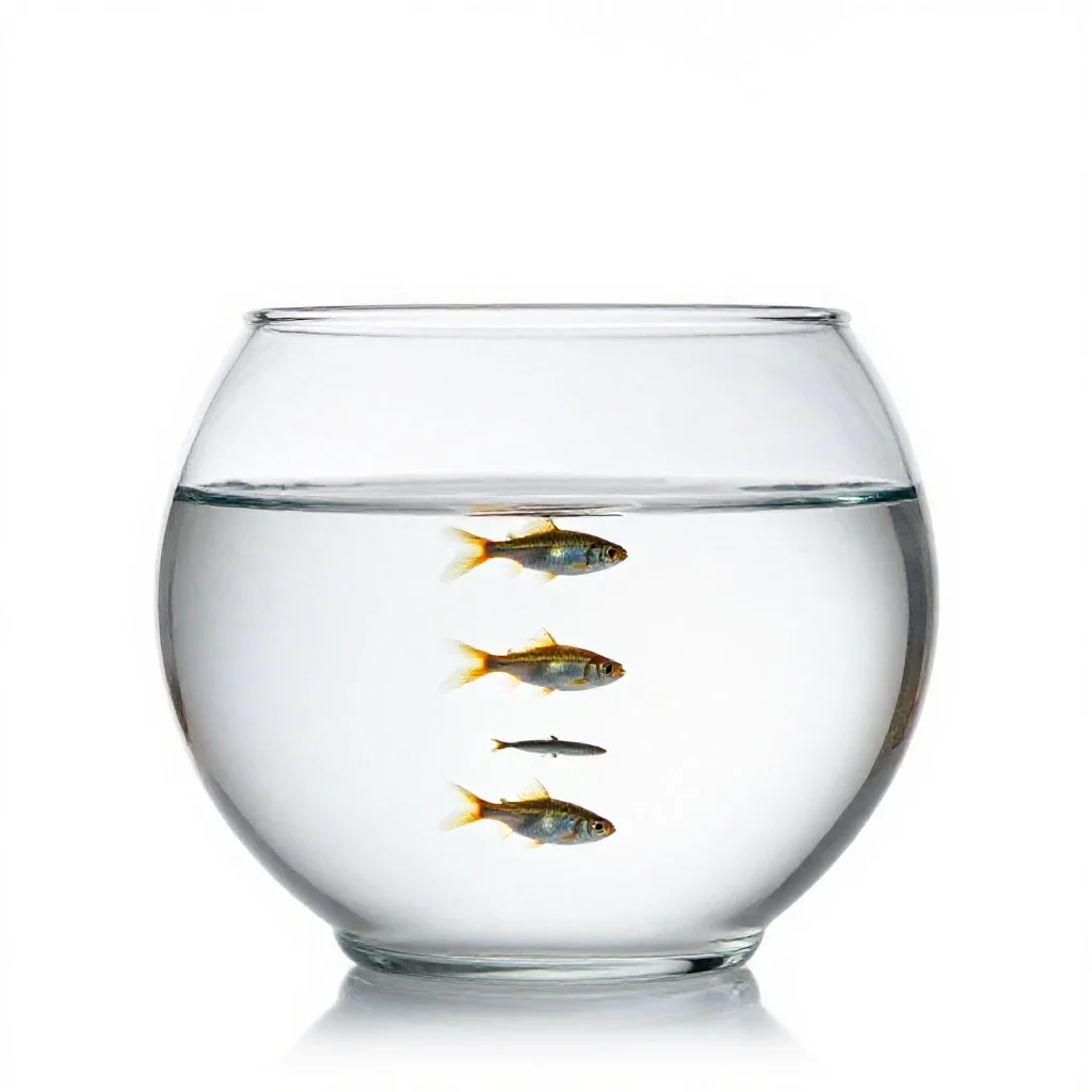 Fishbowl isolated on a white background