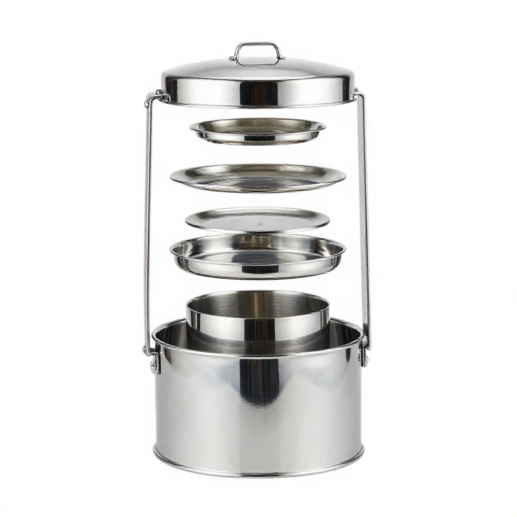 Food hamper isolated on a white background