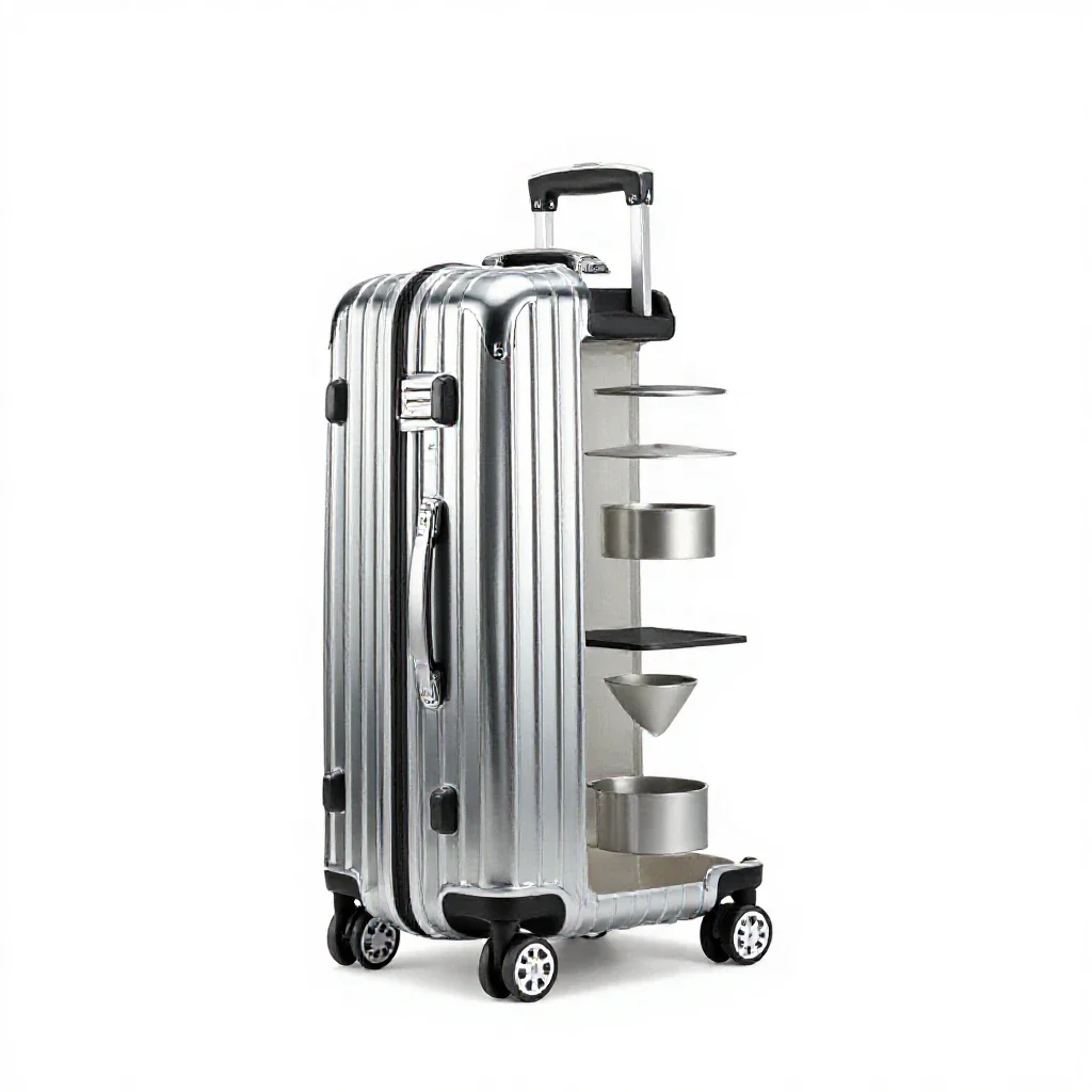 Hand luggage isolated on a white background