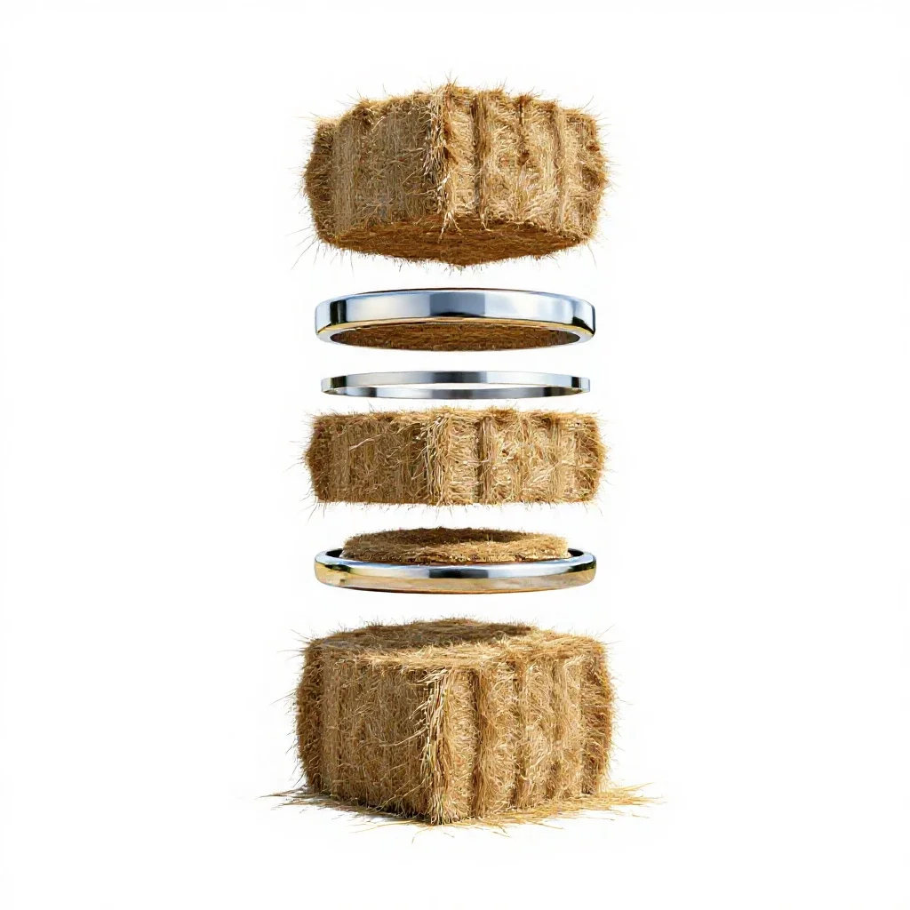 Hay bale isolated on a white background