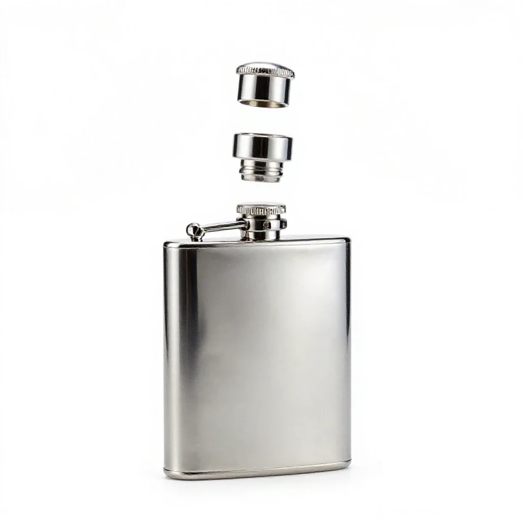 Hipflask isolated on a white background