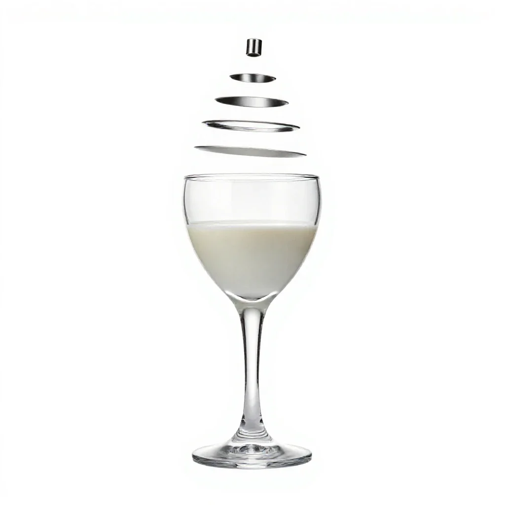 Parfait glass isolated on a white background