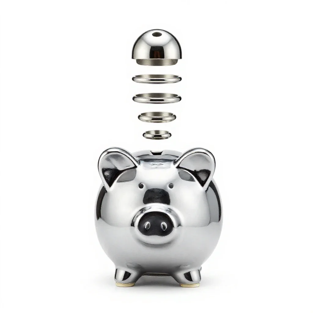 Piggy bank isolated on a white background