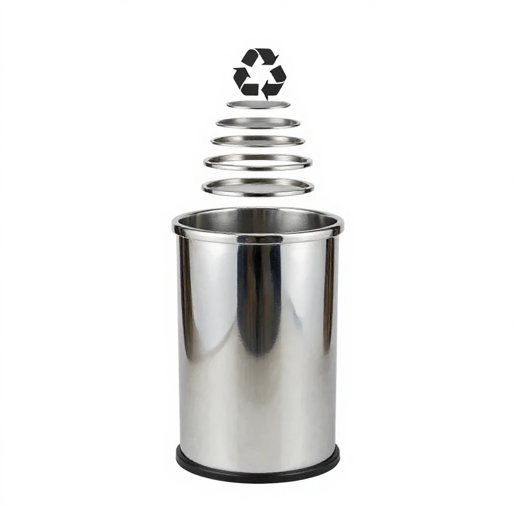Recycling bin isolated on a white background