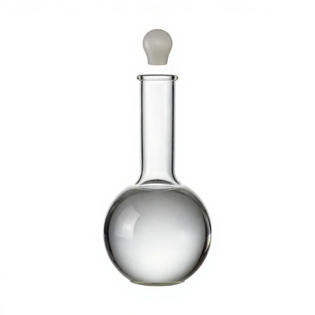 Round-bottom flask isolated on a white background