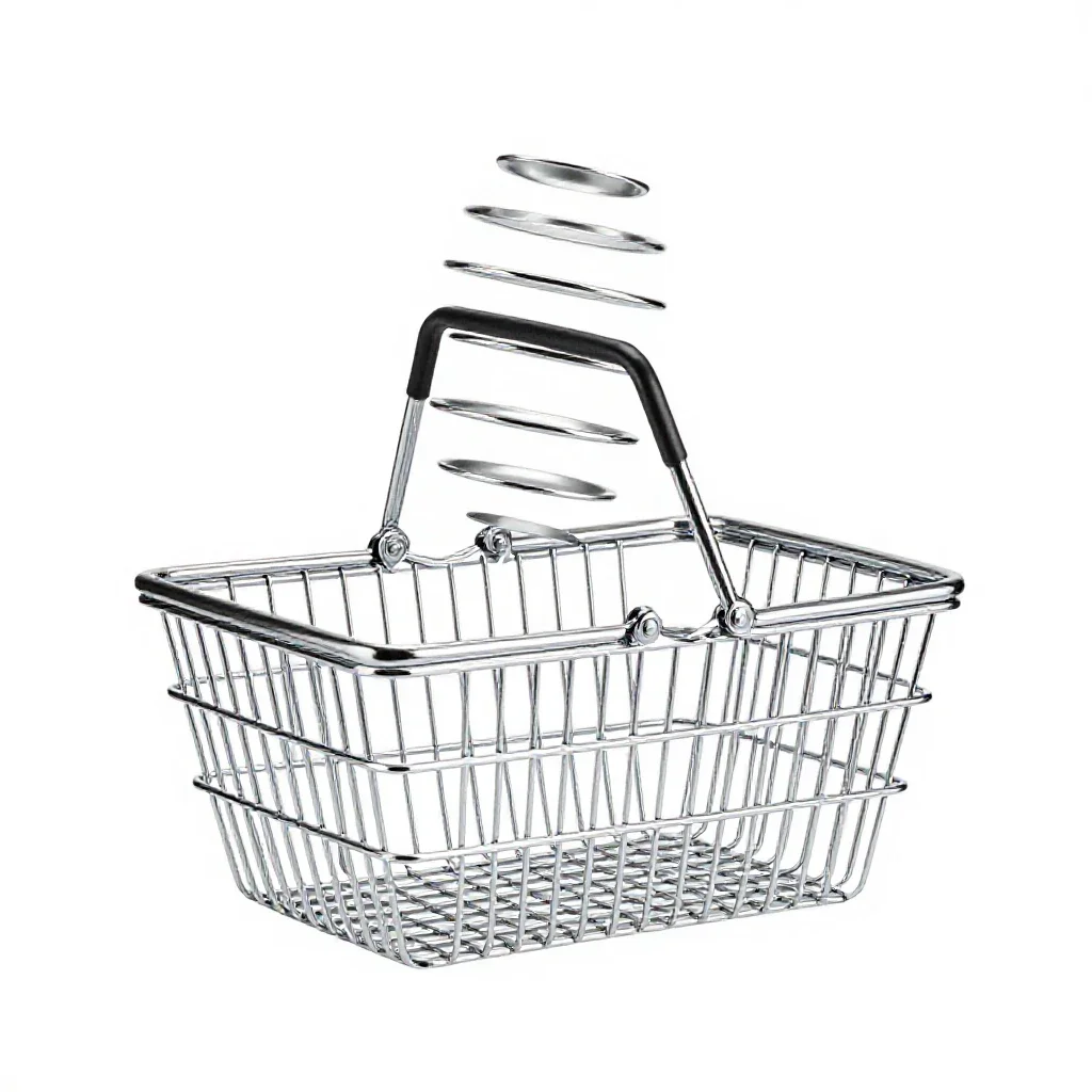 Shopping basket isolated on a white background