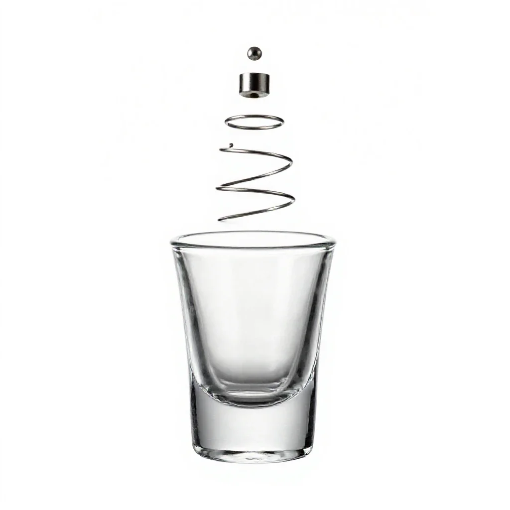 Shot glass isolated on a white background