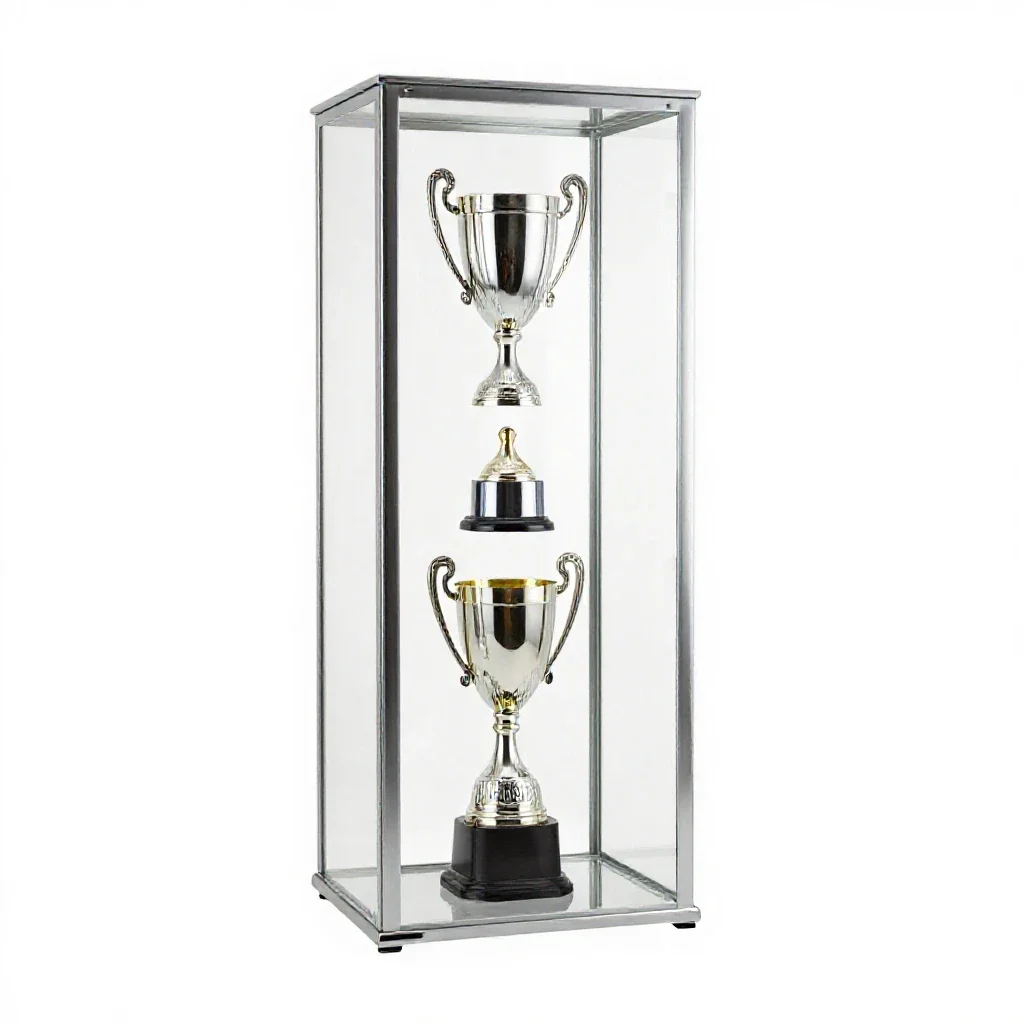 Trophy case isolated on a white background