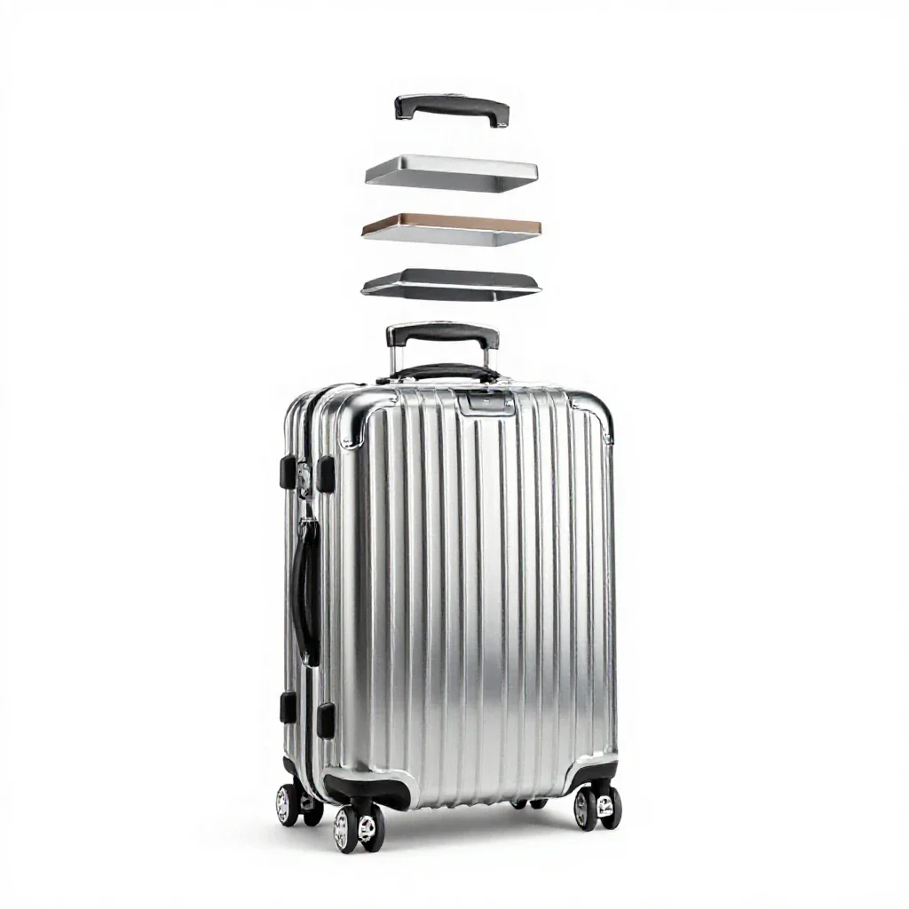 Valise isolated on a white background