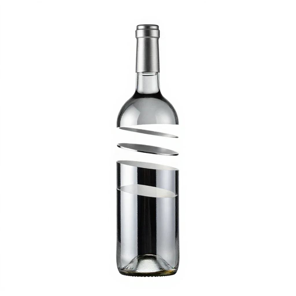 Wine bottle isolated on a white background