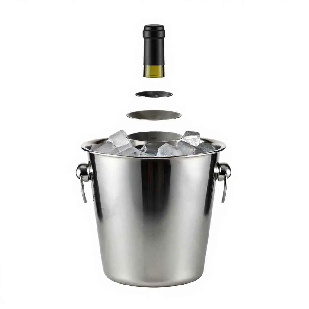 Wine bucket isolated on a white background