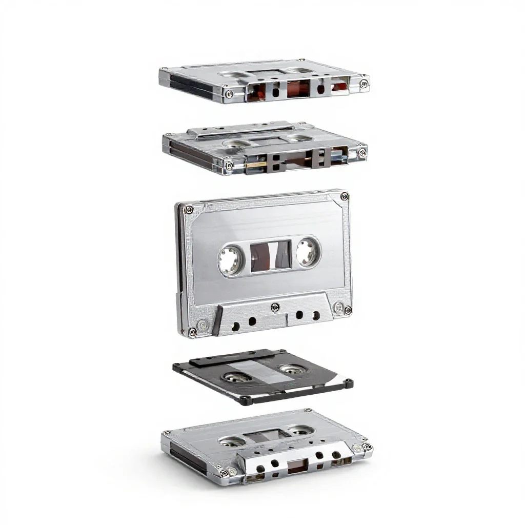 Audiocassette isolated on a white background